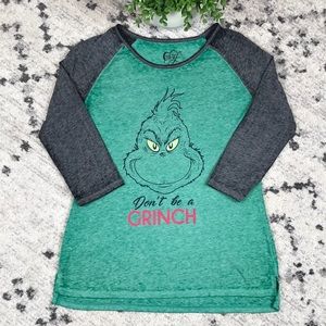 The Grinch 3/4” Sleeve Top Size M